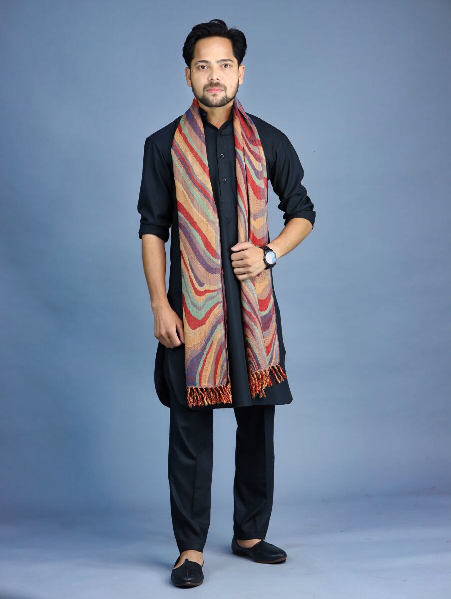 Waves Reversible muffler For Men â The Shawl Studio