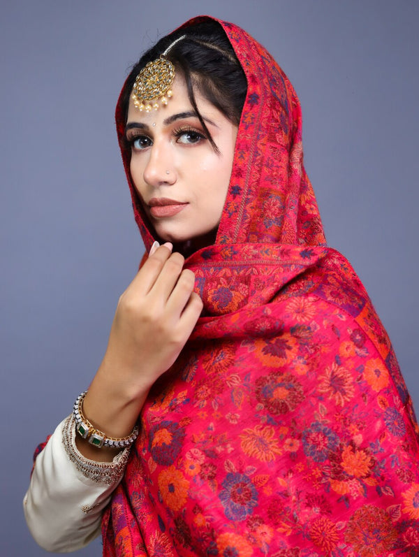 Zari Flower Kani Shawl