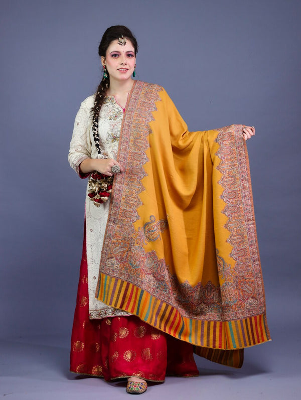 Kunj Border Palla Kani Shawl