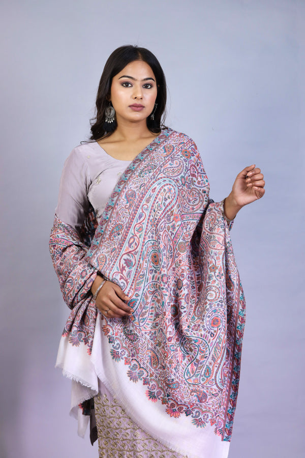 Fine Wool Big Paisley Kani Stole