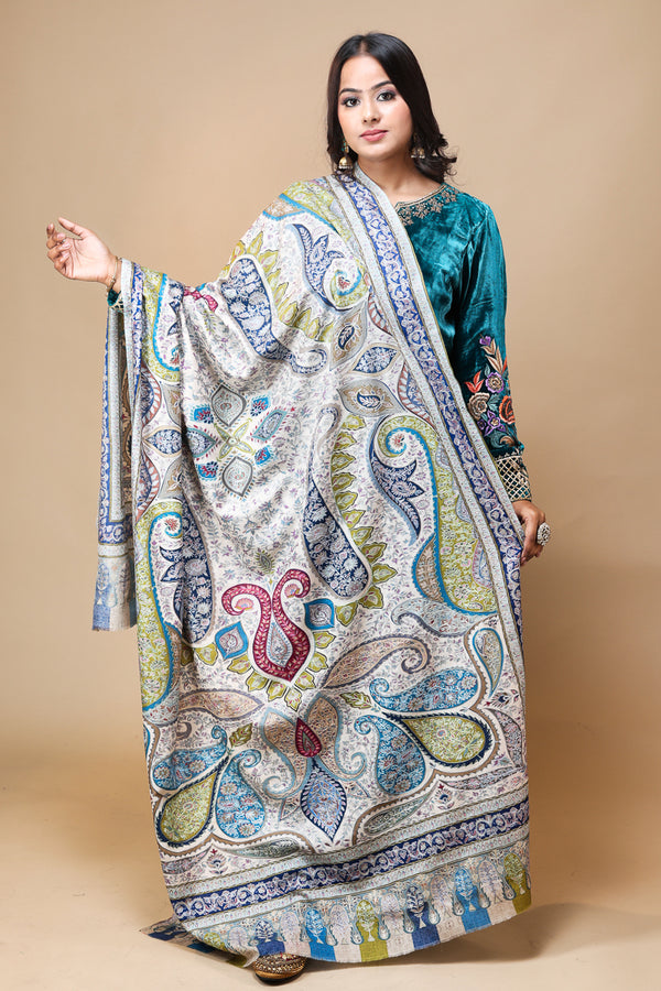 Small Multi Paisley Kalamkari Shawl