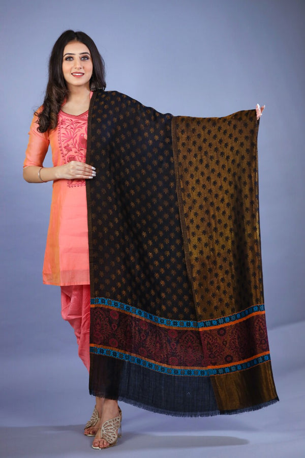 Chinar Palla Zari Reversible Shawl