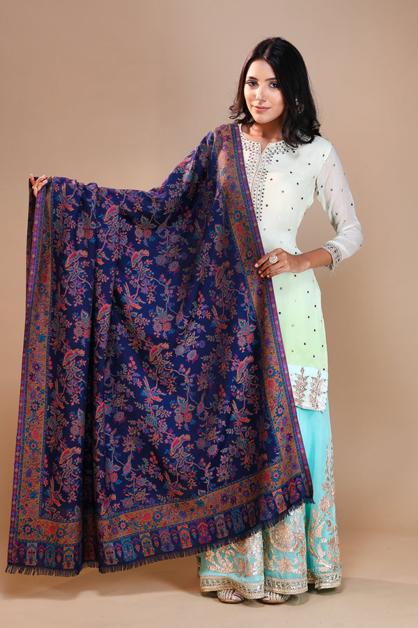 Sparrow Kani Shawl Blue