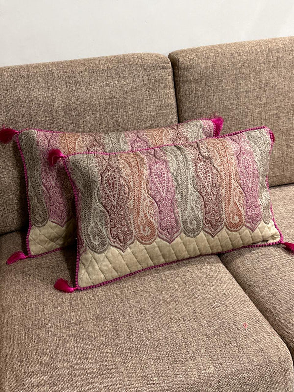 Paisley Kani Cushion Cover Beige