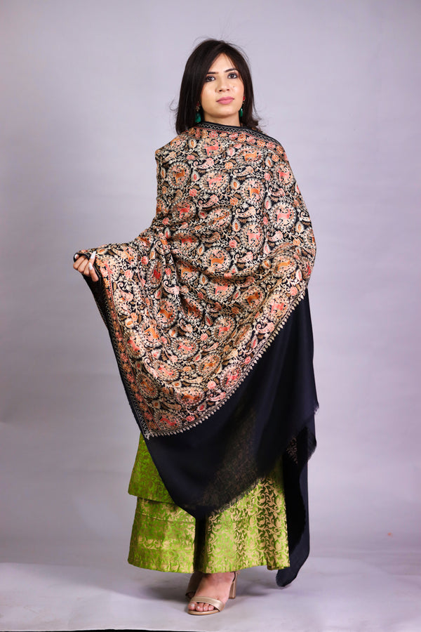 Deer Embroidery Shawl TSS 51