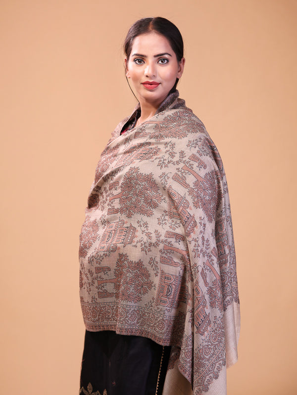 Fine Wool Tree Kani Stole