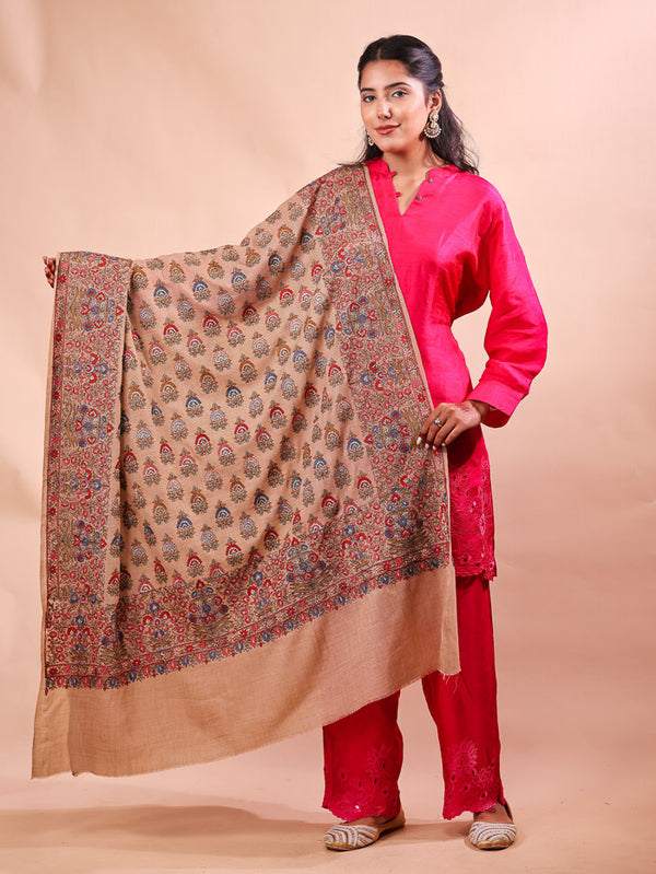 Border Booti Embroidery Shawl