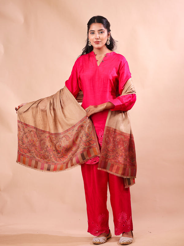 Small Paisley Reversible Kani Palla Stole