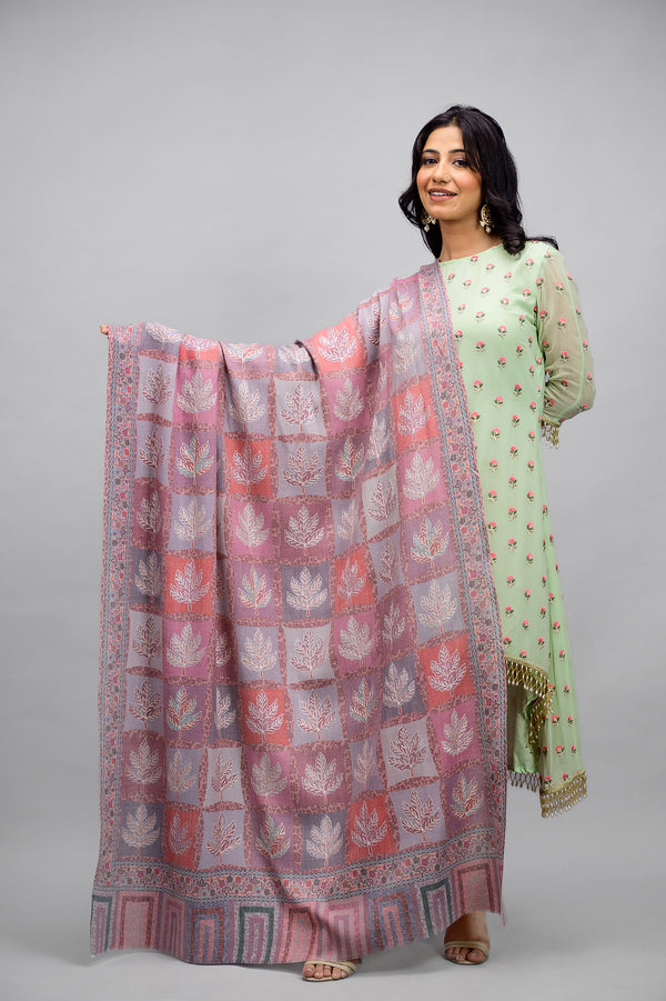 Chinar Kalamkari Embroidery Shawl