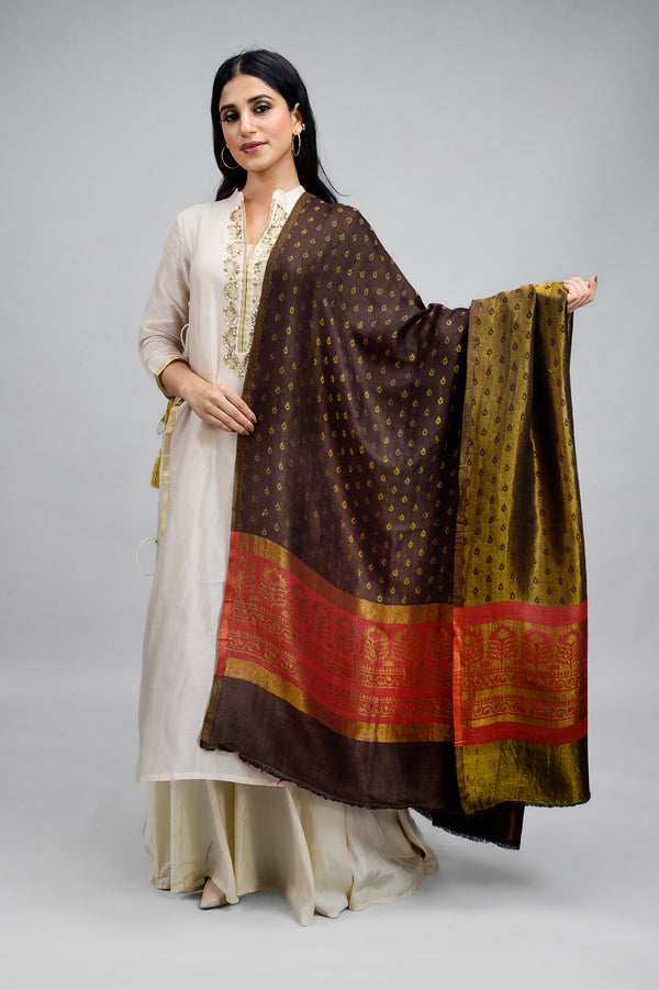 Zari Palla Booti Kani Shawl