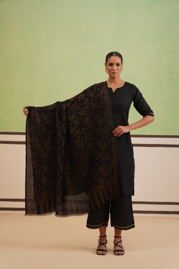 Fine Wool Chinar Zari Kani Shawl