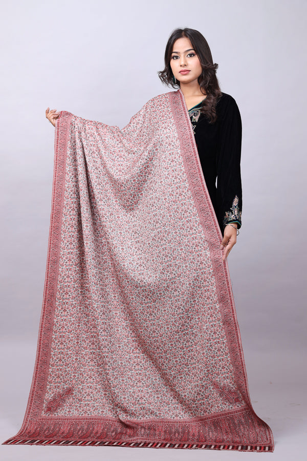 Kani Kunj Palla Shawl Beige