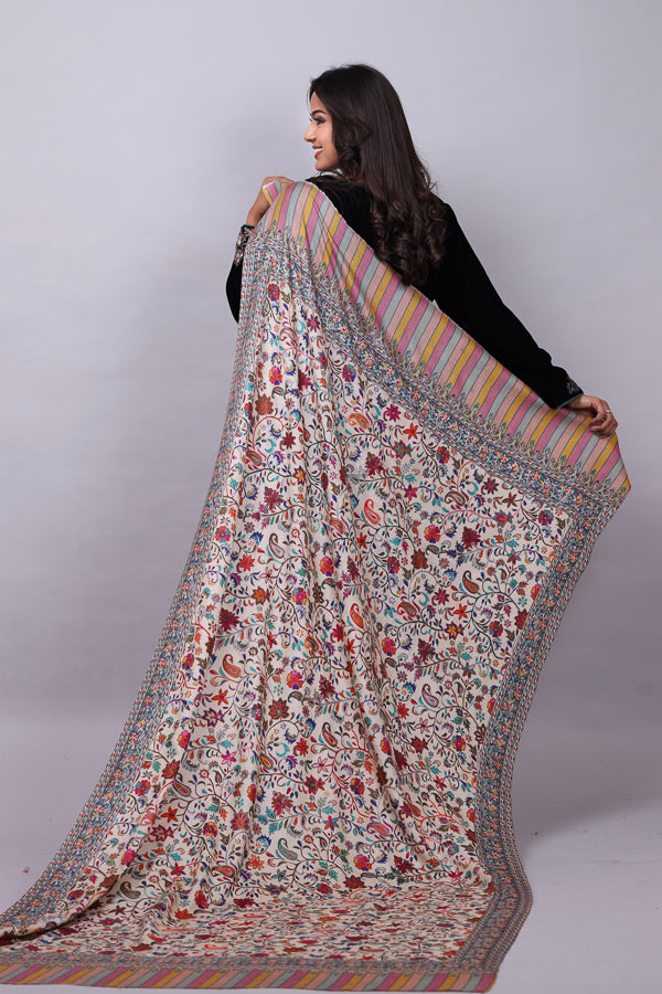 Paisley Border Kalamkari Embroidery Shawl