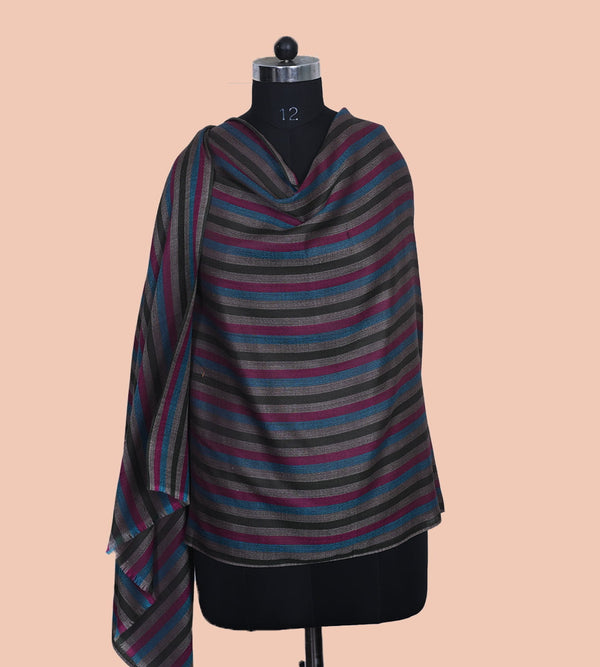 Fine Wool Stripe Stole