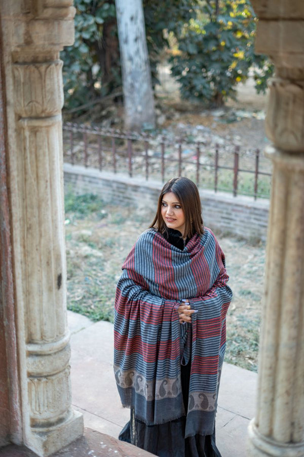 Paisley Palla Stripe Shawl