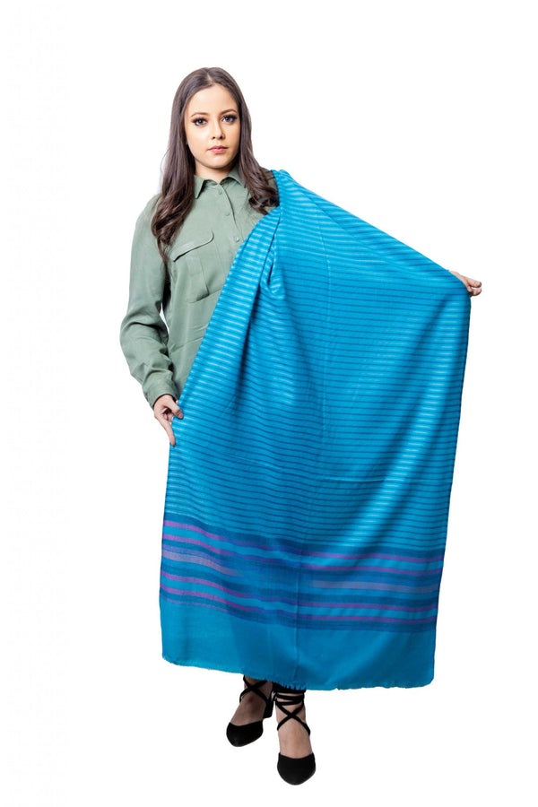 Turquoise Stripe Palla Stole